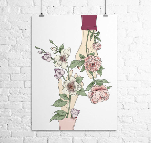 IN BLOOM - A2 PAPER POSTER PRINT
