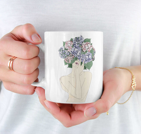 HYDRANGEA DREAMING - PINK LILAC - CERAMIC MUG
