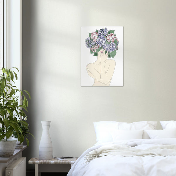 HYDRANGEA DREAM - PINK LILAC  - A2 PAPER POSTER PRINT